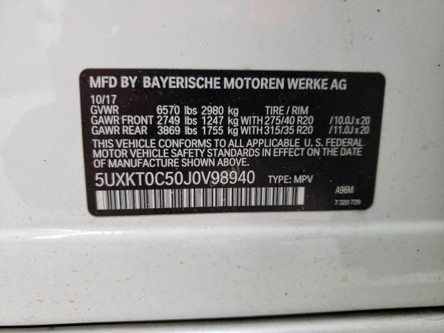 5UXKT0C50J0V98940 BMW X5 Xdr40e