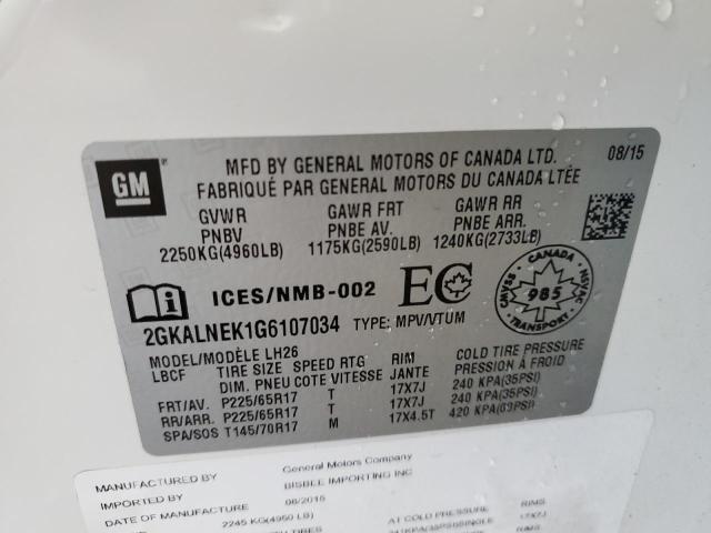 2GKALNEK1G6107034 GMC Terrain Sle