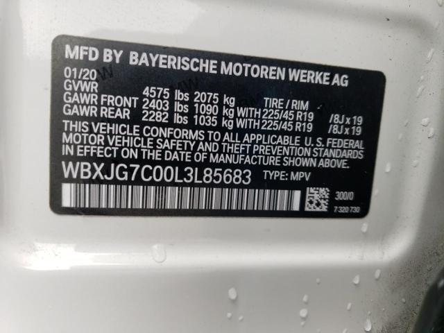 WBXJG7C00L3L85683 BMW X1 Sdrive28i