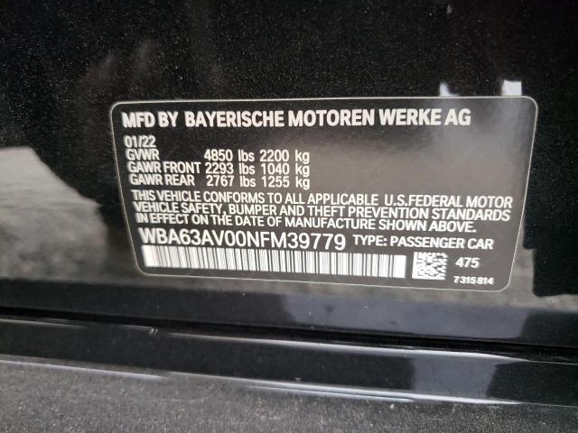 WBA63AV00NFM39779 BMW 430i Gran Coupe