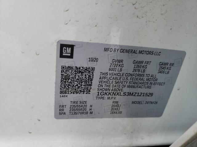 1GKKNXLS3MZ121529 GMC Acadia Denali