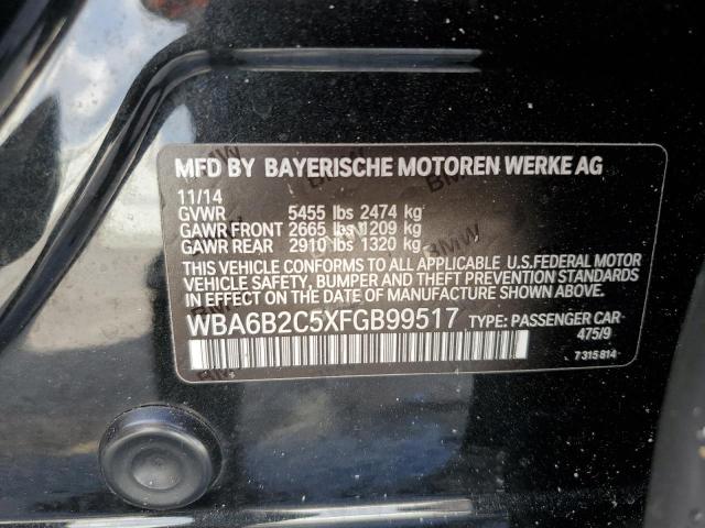 WBA6B2C5XFGB99517 BMW 650 I Gran Coupe