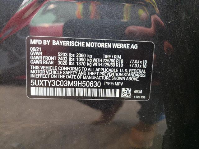 5UXTY3C03M9H50630 BMW X3 Sdrive30i