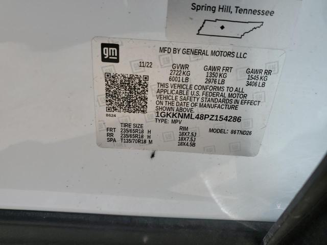 1GKKNML48PZ154286 GMC ACADIA SLT
