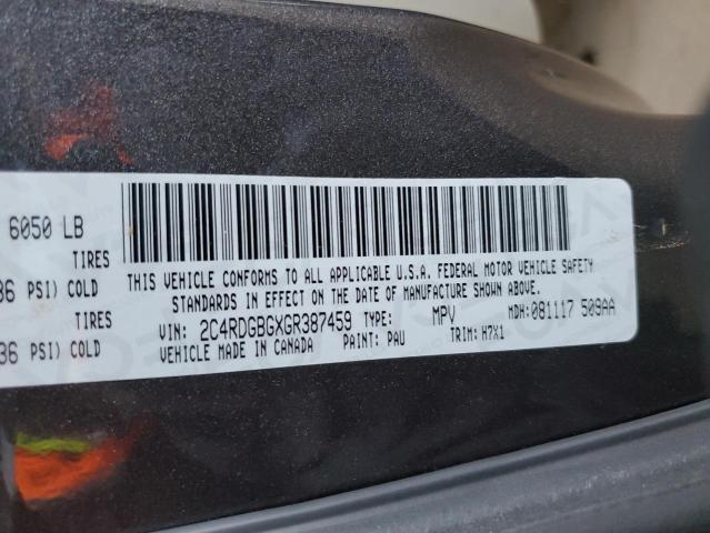 2C4RDGBGXGR387459 Dodge Grand Caravan Se