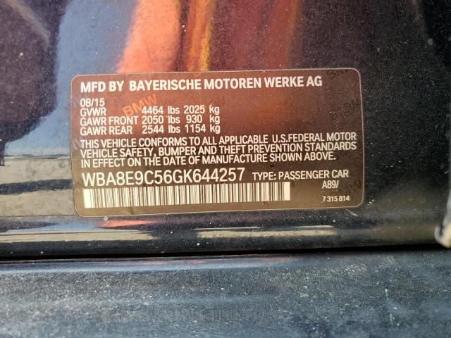 WBA8E9C56GK644257 BMW 328 I Sulev