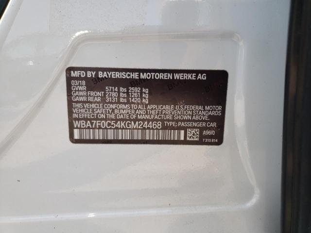 WBA7F0C54KGM24468 BMW 750 I