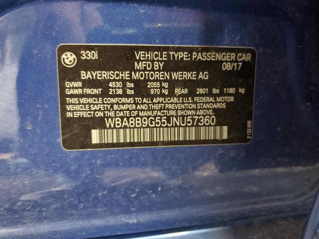 WBA8B9G55JNU57360 BMW 330 I