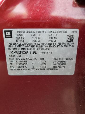 2GKFLSEKXH6111458 GMC Terrain Sle