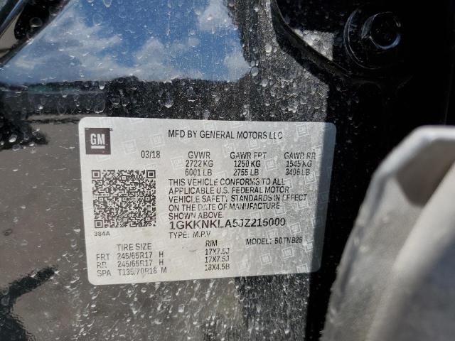 1GKKNKLA5JZ215000 GMC ACADIA SLE