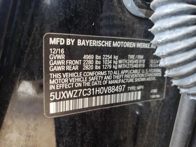 5UXWZ7C31H0V88497 BMW X3 Sdrive28i
