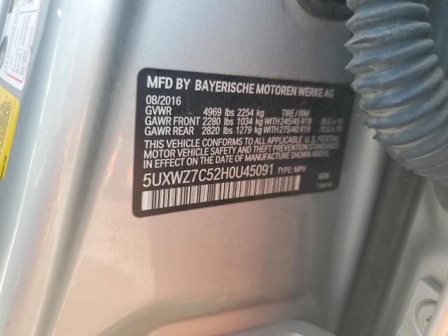 5UXWZ7C52H0U45091 BMW X3 Sdrive28i