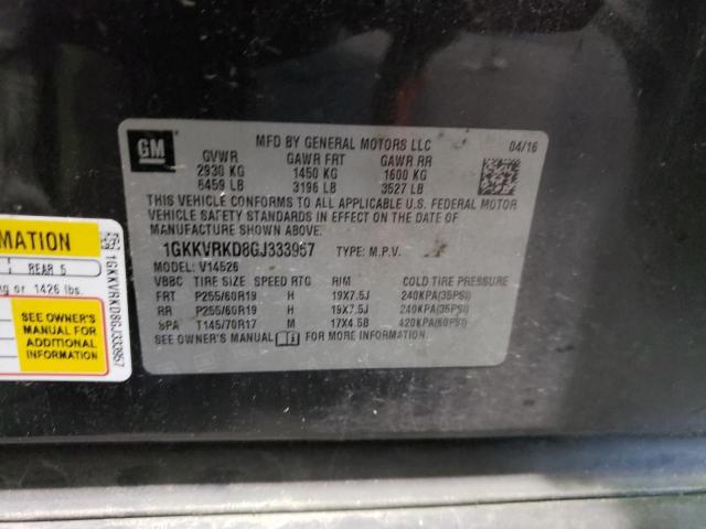 1GKKVRKD8GJ333957 GMC Acadia Slt-1