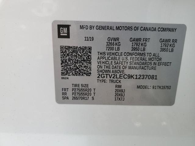 2GTV2LEC9K1237081 GMC Sierra Limited K1500
