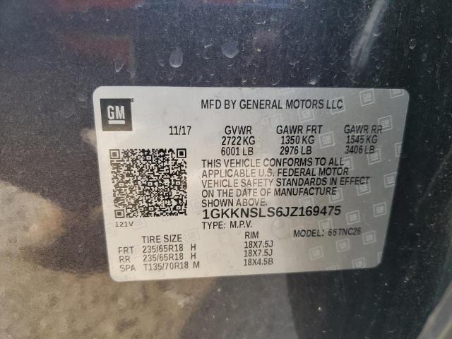 1GKKNSLS6JZ169475 GMC ACADIA SLE
