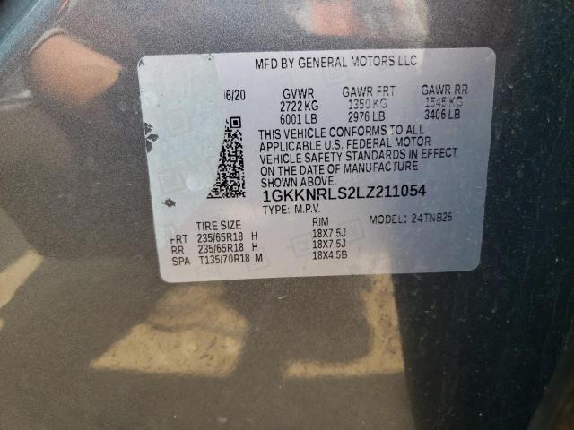 1GKKNRLS2LZ211054 GMC ACADIA SLE