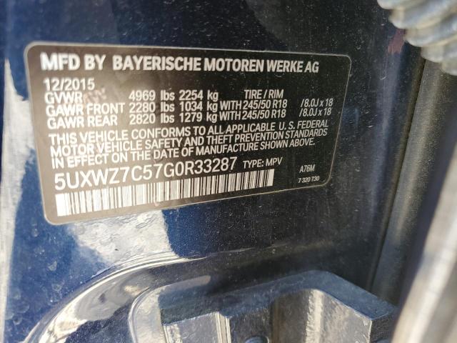 5UXWZ7C57G0R33287 BMW X3 Sdrive28i