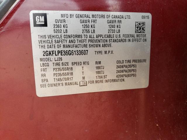 2GKFLPE36G6133607 GMC Terrain Slt