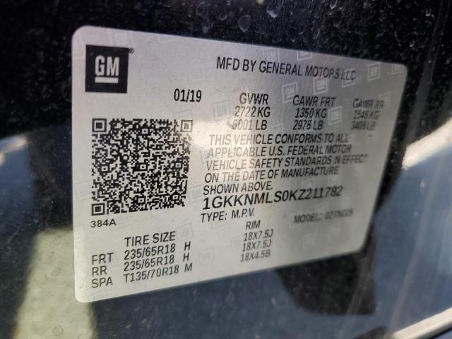 1GKKNMLS0KZ211782 GMC Acadia Slt-1