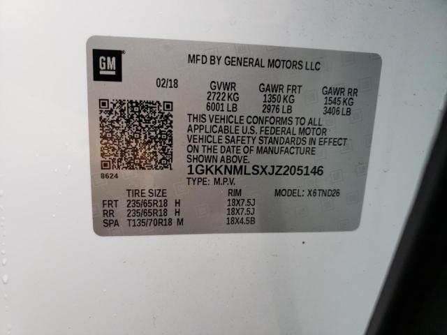 1GKKNMLSXJZ205146 GMC Acadia Slt-1