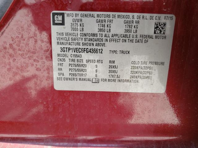3GTP1VEC6FG436612 GMC Sierra C1500 Slt
