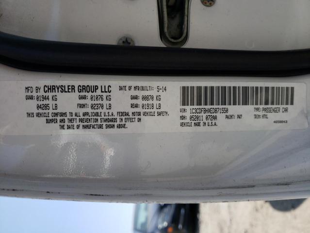 1C3CDFBHXED871550 Dodge DART SXT