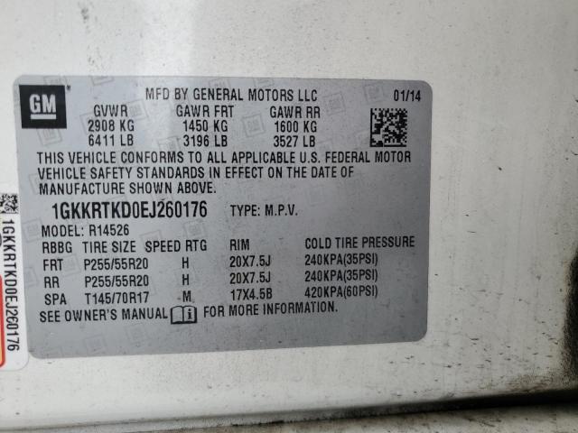 1GKKRTKD0EJ260176 GMC Acadia Denali