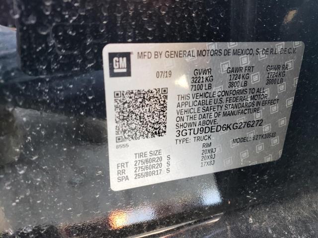 3GTU9DED6KG276272 GMC Sierra K1500 Slt