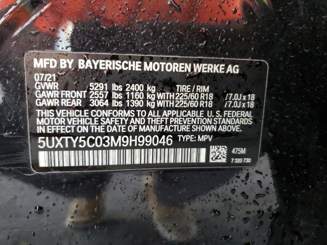 5UXTY5C03M9H99046 BMW X3 Xdrive30i