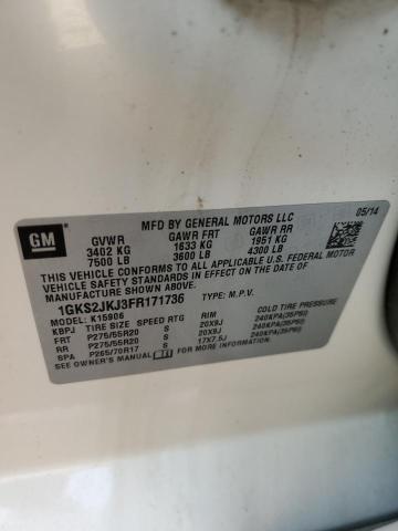 1GKS2JKJ3FR171736 GMC YUKON XL DENALI