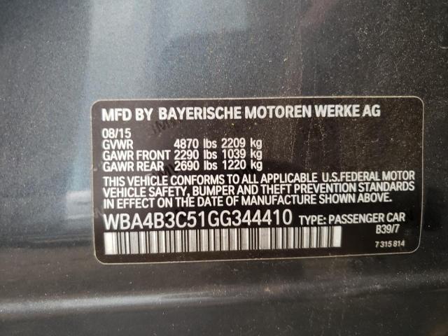 WBA4B3C51GG344410 BMW 435 Xi Gran Coupe