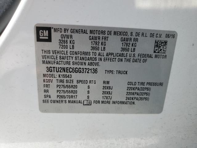 3GTU2NEC6GG372136 GMC Sierra K1500 Slt