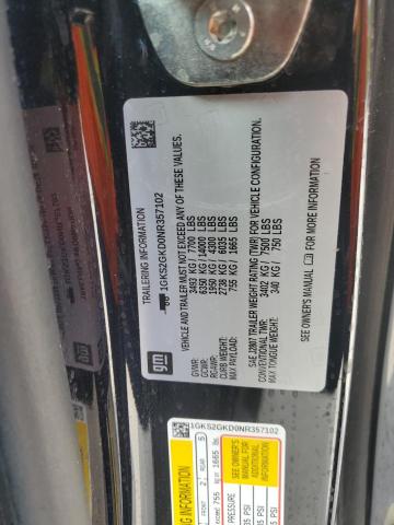 1GKS2GKD0NR357102 GMC Yukon Xl K1500 Slt