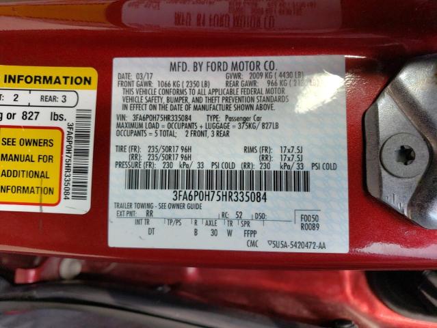 3FA6P0H75HR335084 Ford FUSION SE