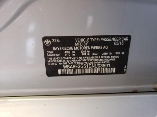 WBA8E3G51GNU03891 BMW 328 Xi Sulev