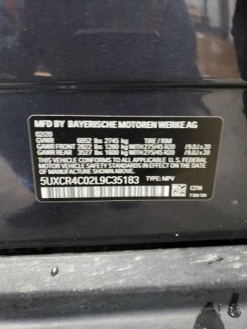 5UXCR4C02L9C35183 BMW X5 Sdrive 40i