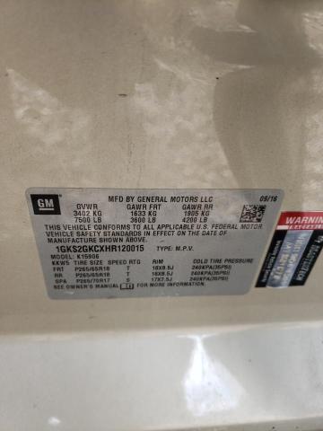 1GKS2GKCXHR120015 GMC Yukon Xl K1500 Slt