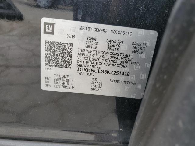 1GKKNULS3KZ251418 GMC Acadia Slt-1
