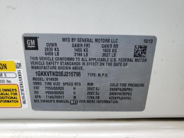 1GKKVTKD3EJ216796 GMC Acadia Denali