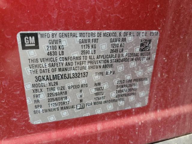 3GKALMEX6JL332137 GMC Terrain Sle