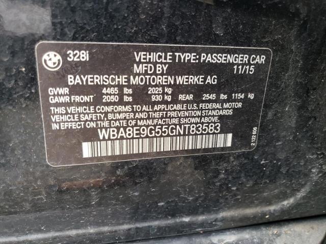 WBA8E9G55GNT83583 BMW 328 I Sulev