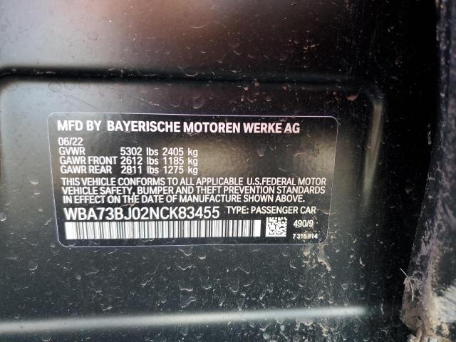 WBA73BJ02NCK83455 BMW 540 XI
