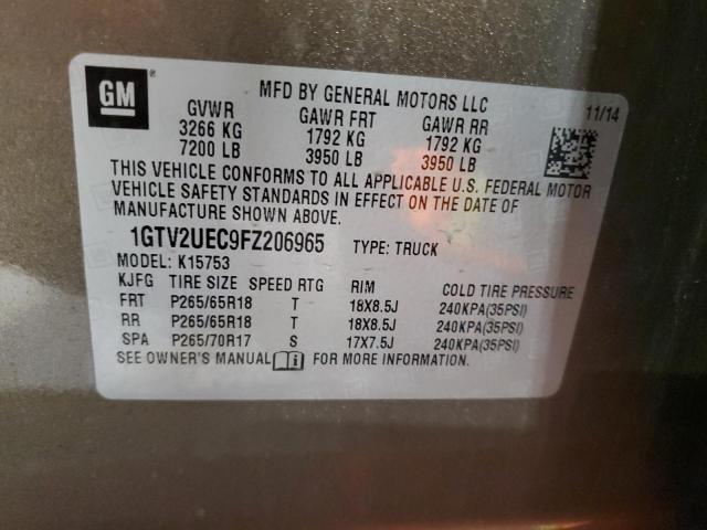 1GTV2UEC9FZ206965 GMC Sierra K1500 Sle
