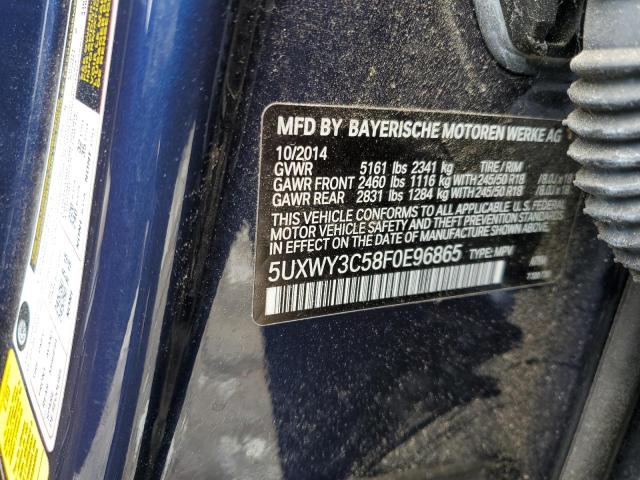 5UXWY3C58F0E96865 BMW X3 Xdrive28d