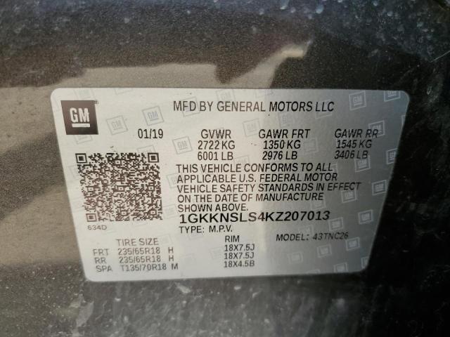 1GKKNSLS4KZ207013 GMC ACADIA SLE