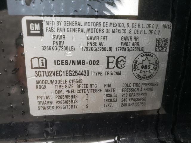 3GTU2VEC1EG254430 GMC Sierra K1500 Slt