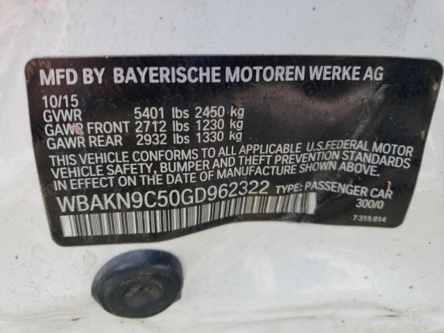 WBAKN9C50GD962322 BMW 550 I