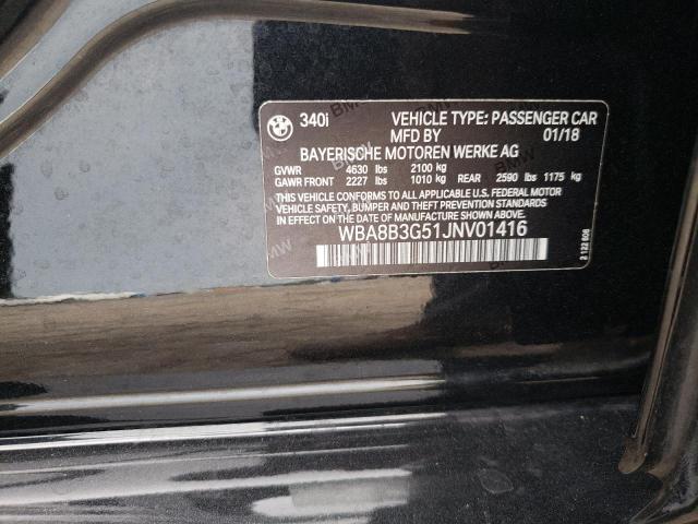 WBA8B3G51JNV01416 BMW 340 I