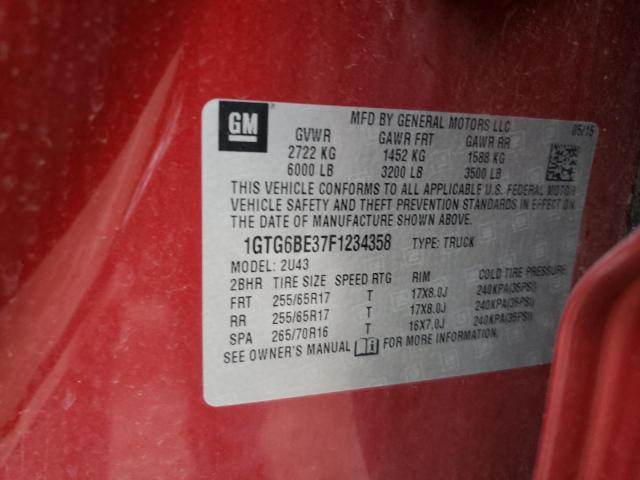 1GTG6BE37F1234358 GMC CANYON SLE