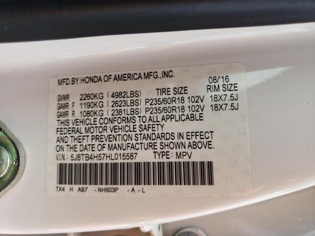 5J8TB4H57HL015587 Acura Rdx Technology